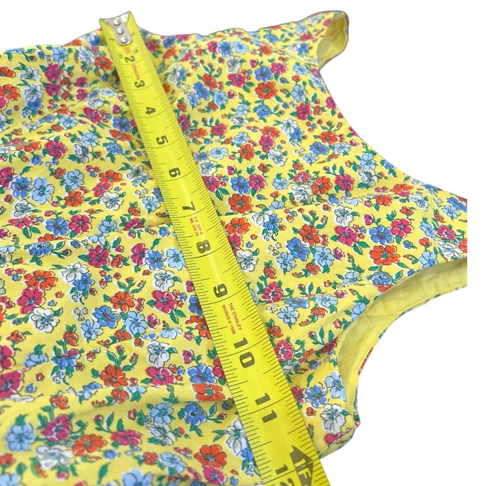 POLO RALPH LAUREN Girl's Floral Cotton Poplin Dress Yellow Girls Size 8 - Picture 6 of 11